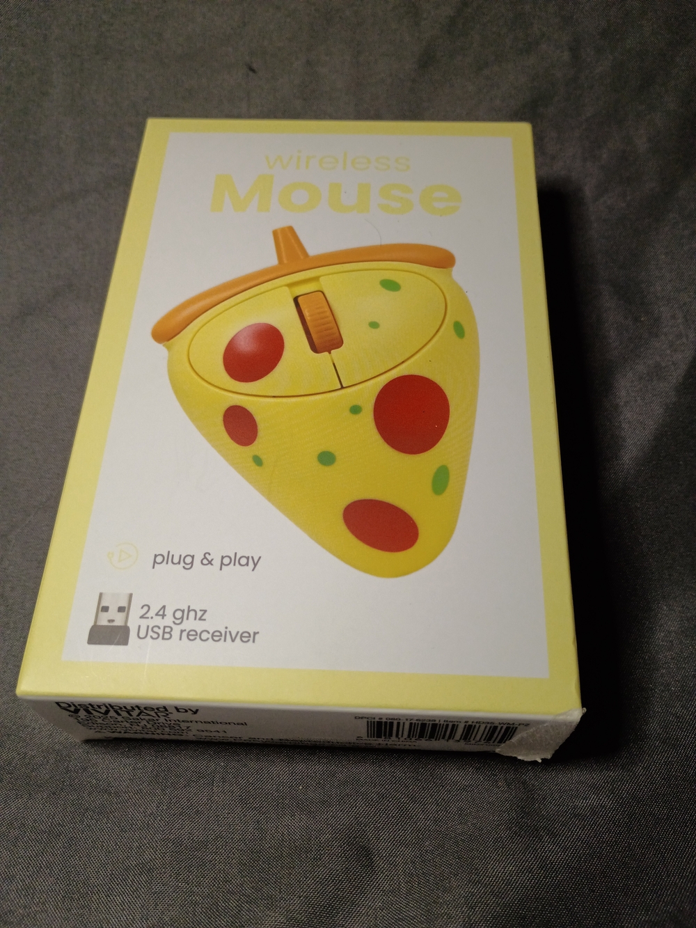 Wireless Kids Mouse - Yellow Pizza Slice Design